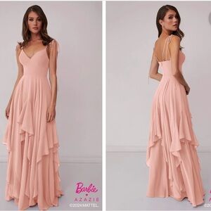 Azazie Blush Pink Maxi Dress